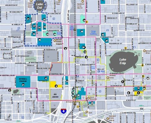Maps Downtown Orlando